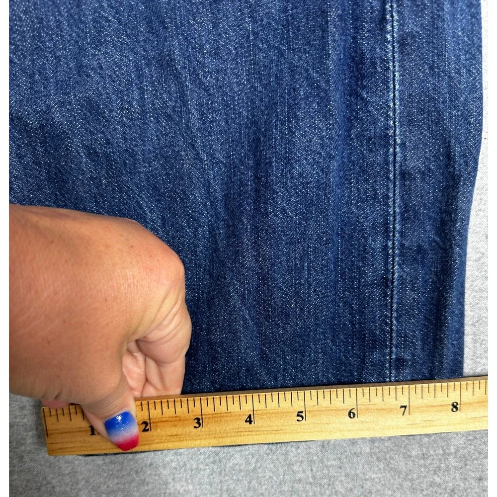 Levis 505 Jeans Mens 36x30 Dark Wash Straight Leg Denim